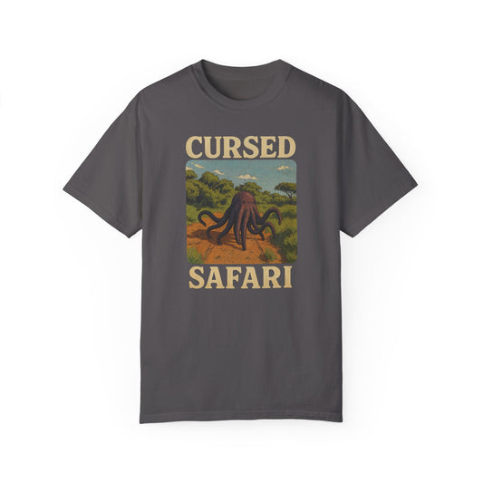 Cursed Safari Unisex Garment-Dyed T-Shirt - Adventure & Nature Lovers